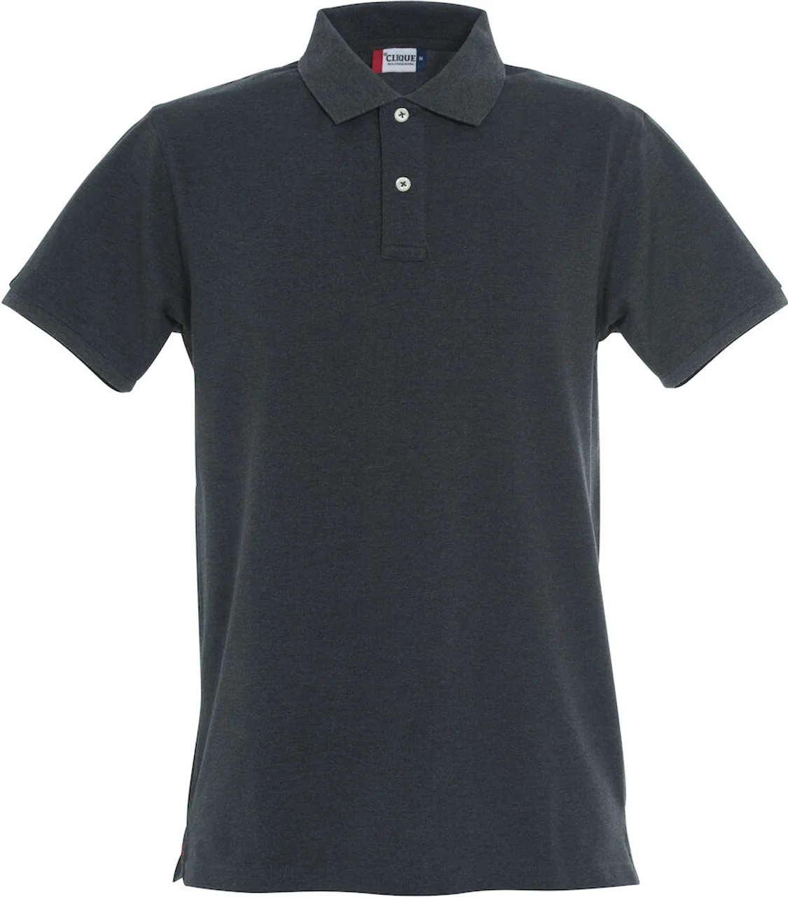 Hovedproduktbilde for Anthracite Melange Clique Stretch Premium Poloskjorte