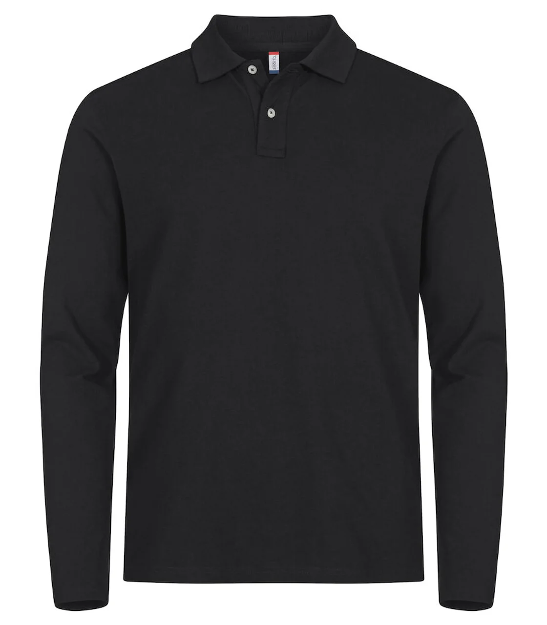 Hovedproduktbilde for Black Clique Stretch Premium Langermet Poloskjorte