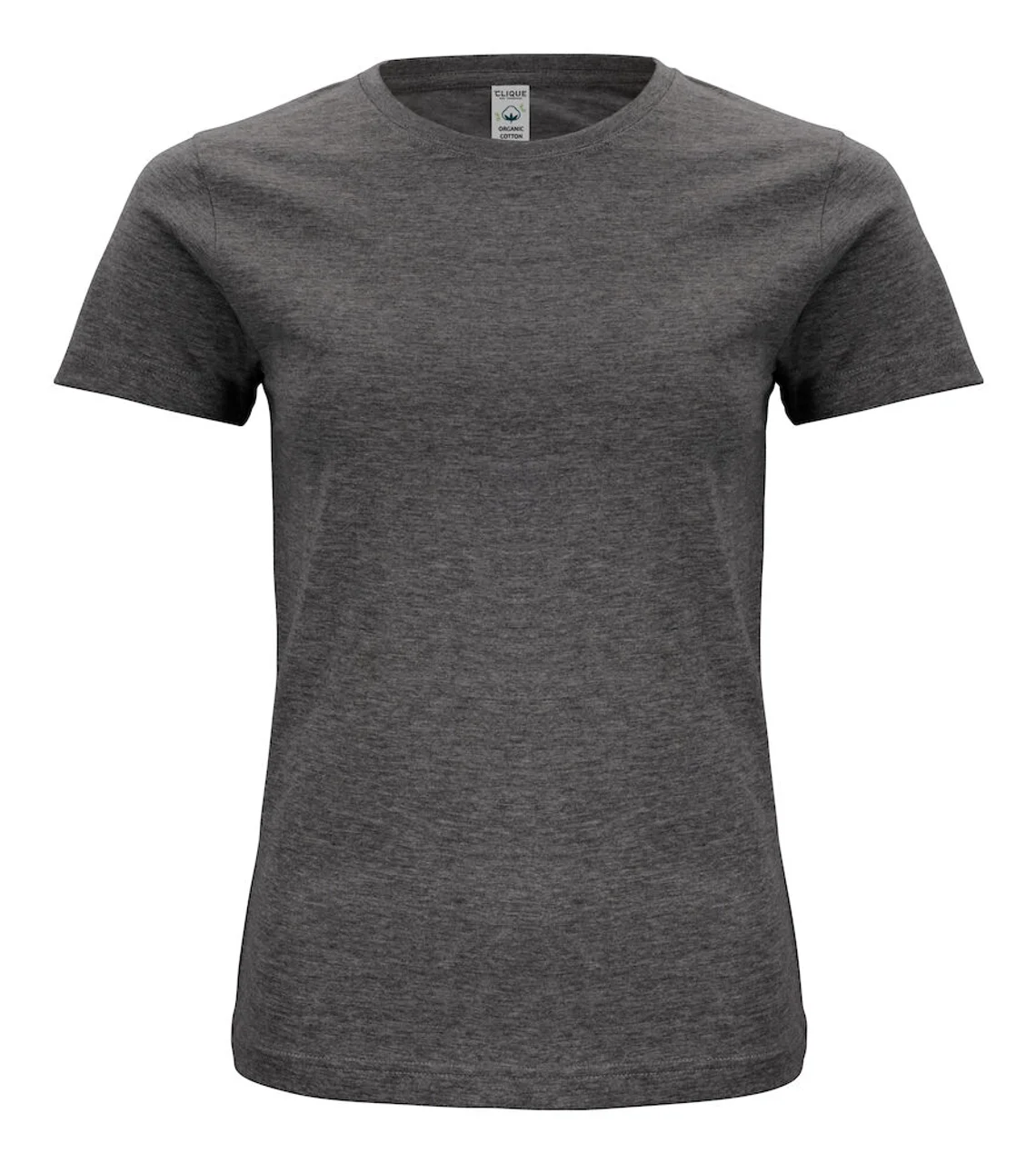 Hovedproduktbilde for Anthracite Melange Clique Classic OC-T Økologisk Bomull T-skjorte Dame