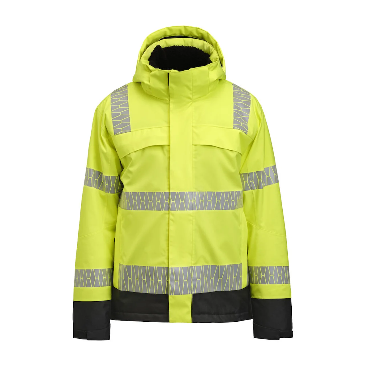 Hovedproduktbilde for Yellow/Black Jobman 1235 Hi-Vis Vinterjakke