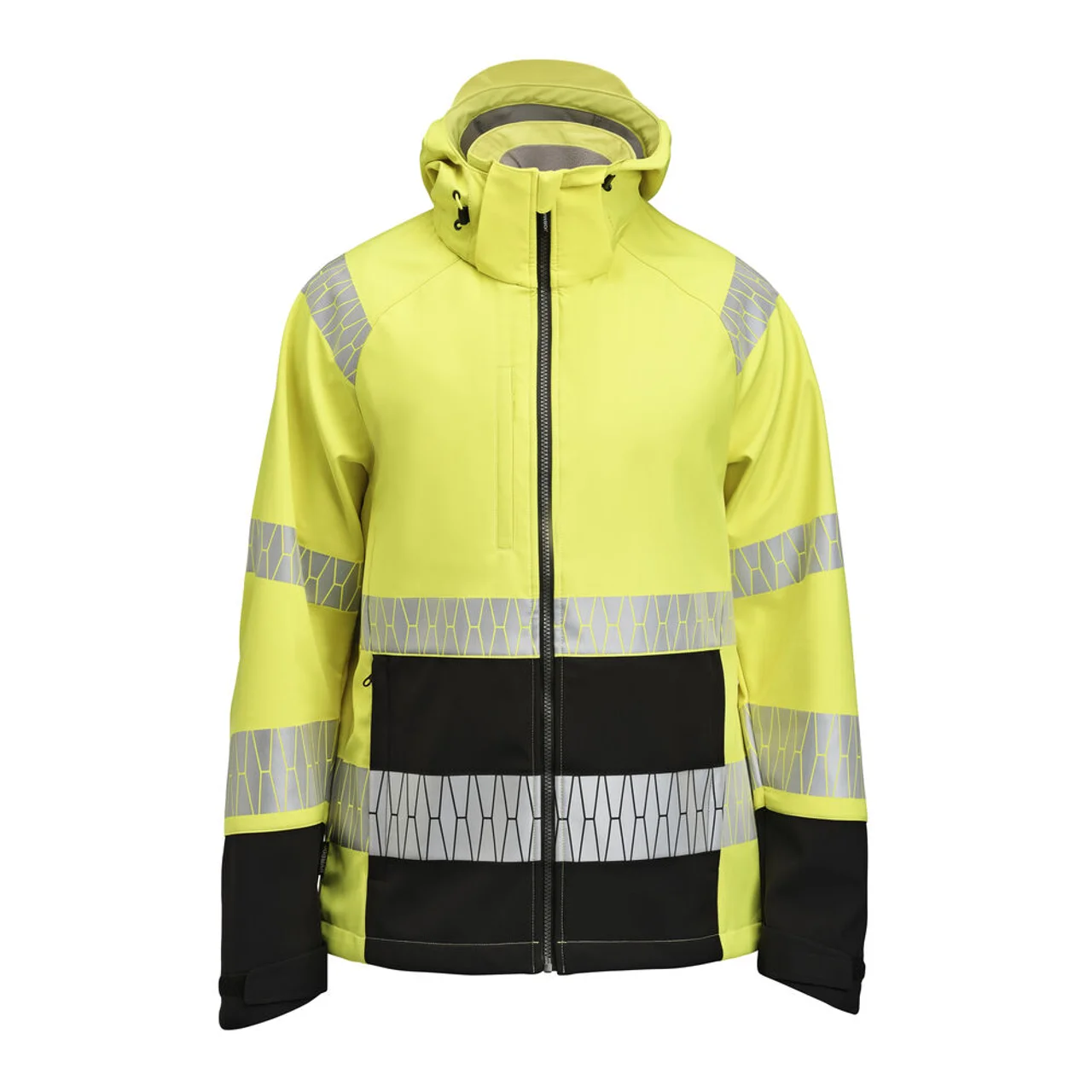 Hovedproduktbilde for Yellow/Black Jobman Hi-Vis Softshell  Jakke