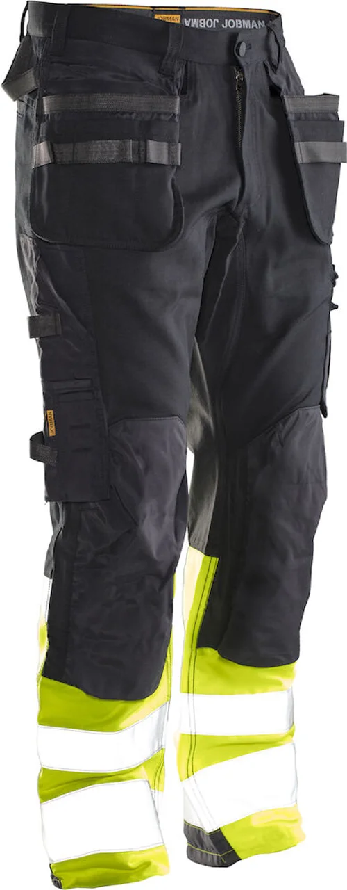 Hovedproduktbilde for Black/Yellow Jobman 2134 Core Stretch Håndverksbukse