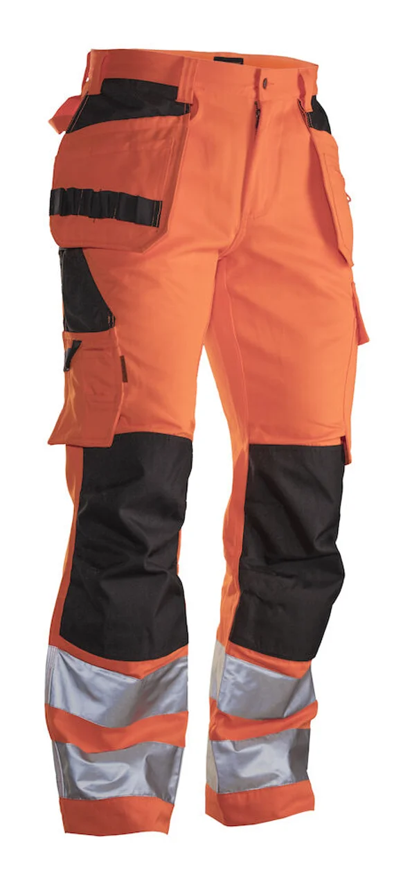 Hovedproduktbilde for Orange/Black Jobman 6523 Varsel Klasse 2 Håndverker Arbeidsbukse