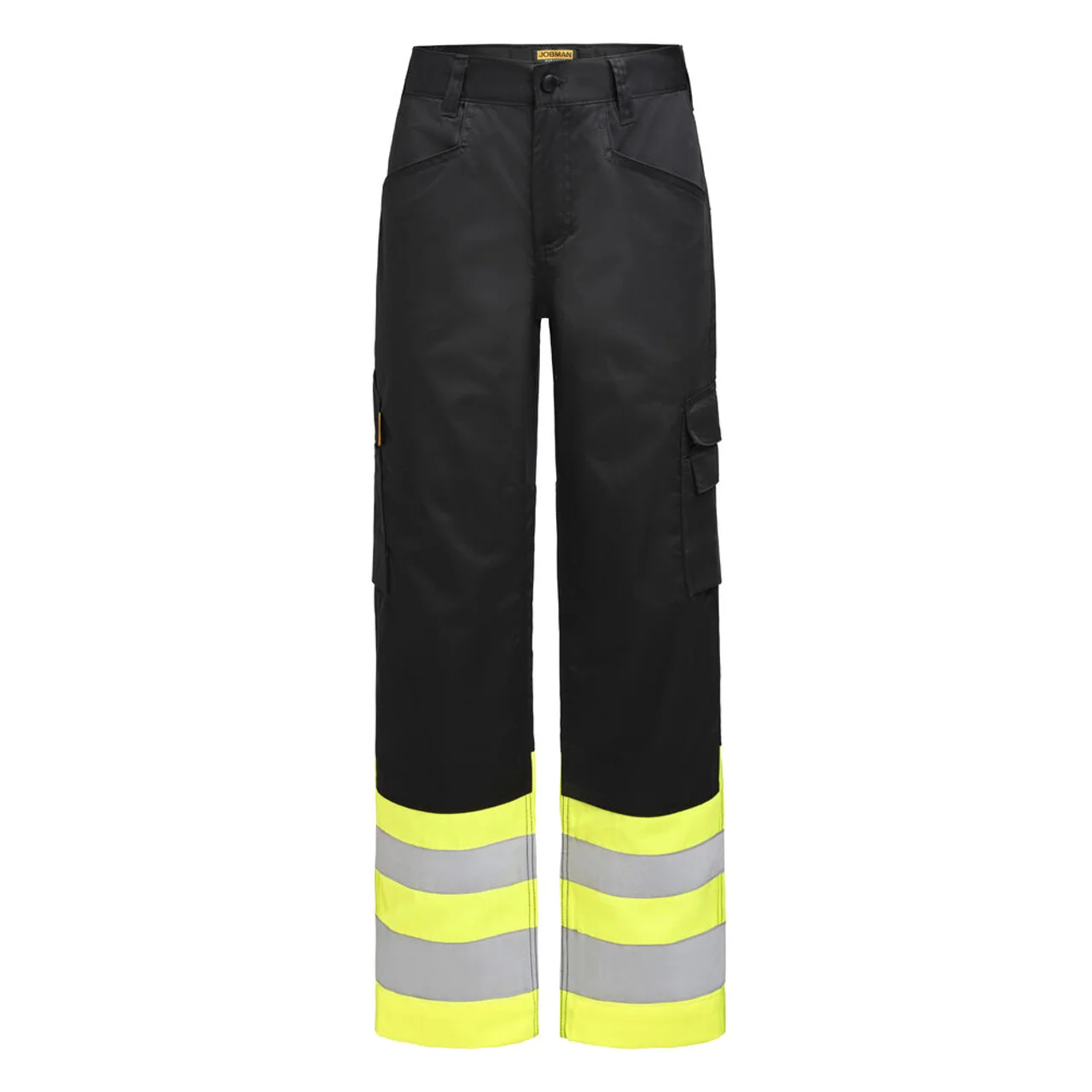 Hovedproduktbilde for Black/Yellow Jobman Service Stretch Hi-vis Arbeidsbukse