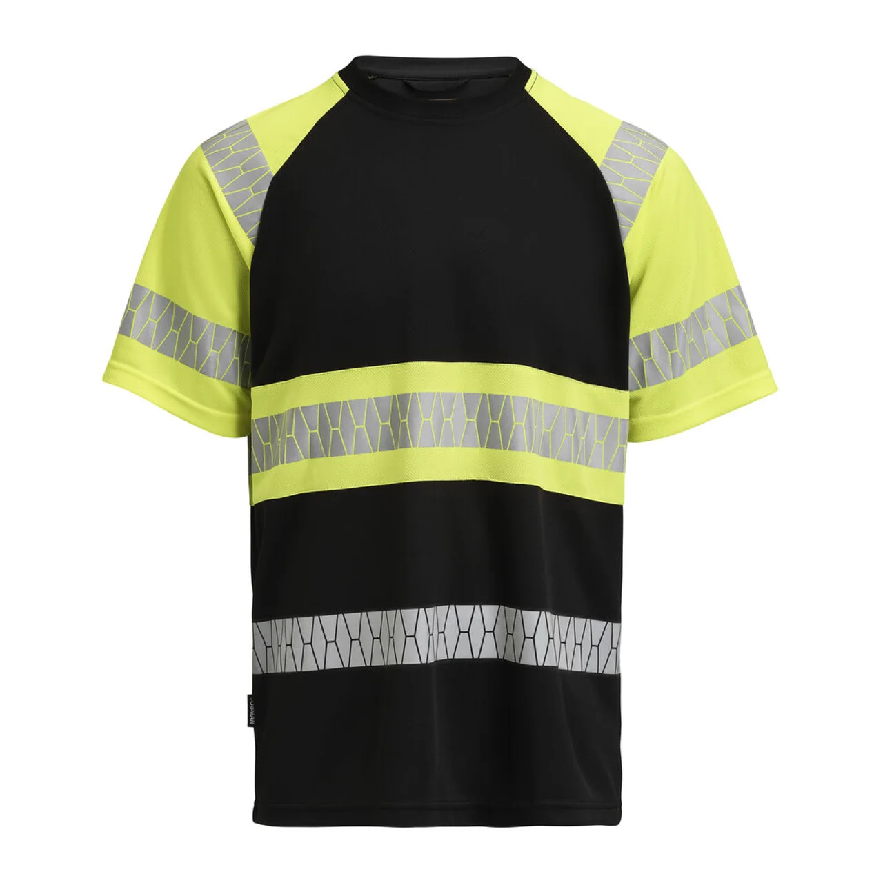 Hovedproduktbilde for Black/Yellow Jobman Hi-Vis Hurtigtørkende T-skjorte