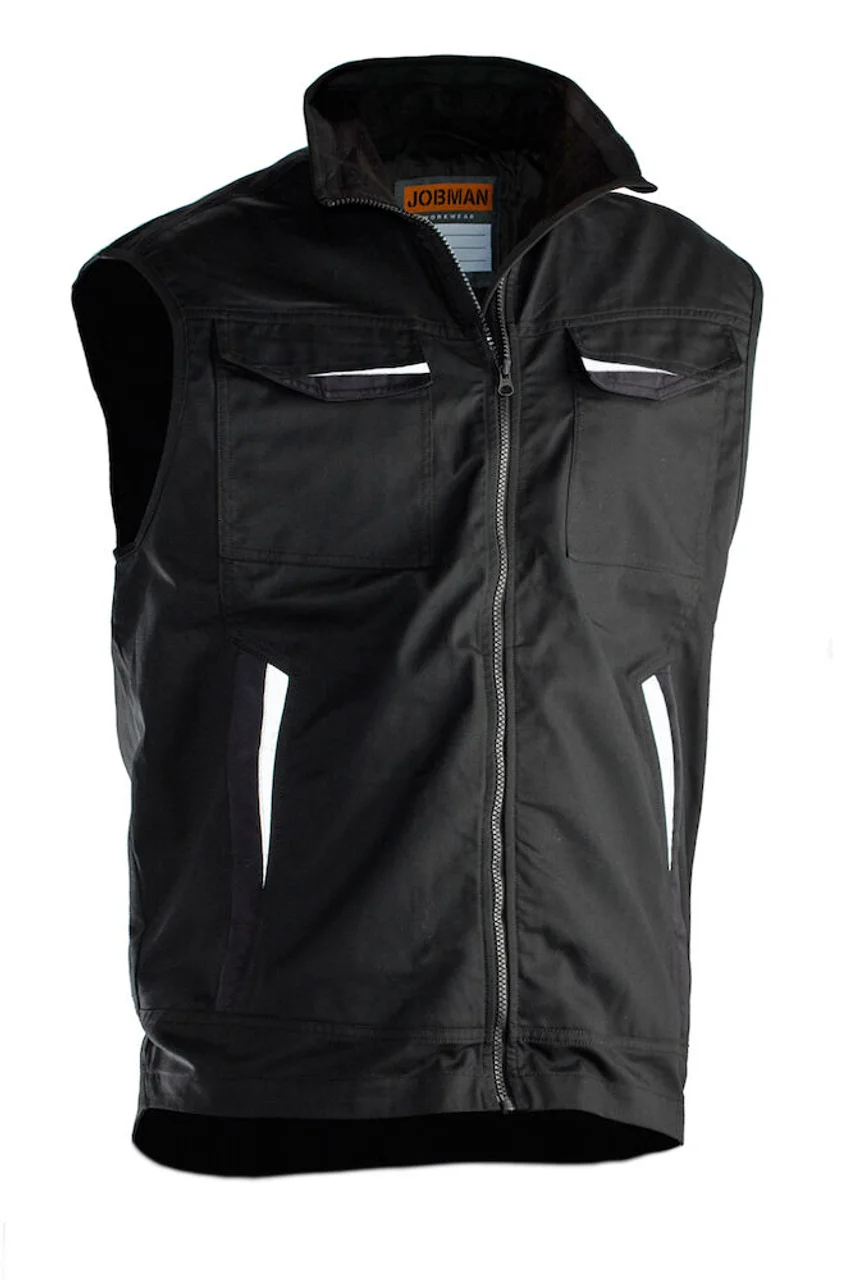 Hovedproduktbilde for Black Jobman Bomull og Polyester Arbeidsvest