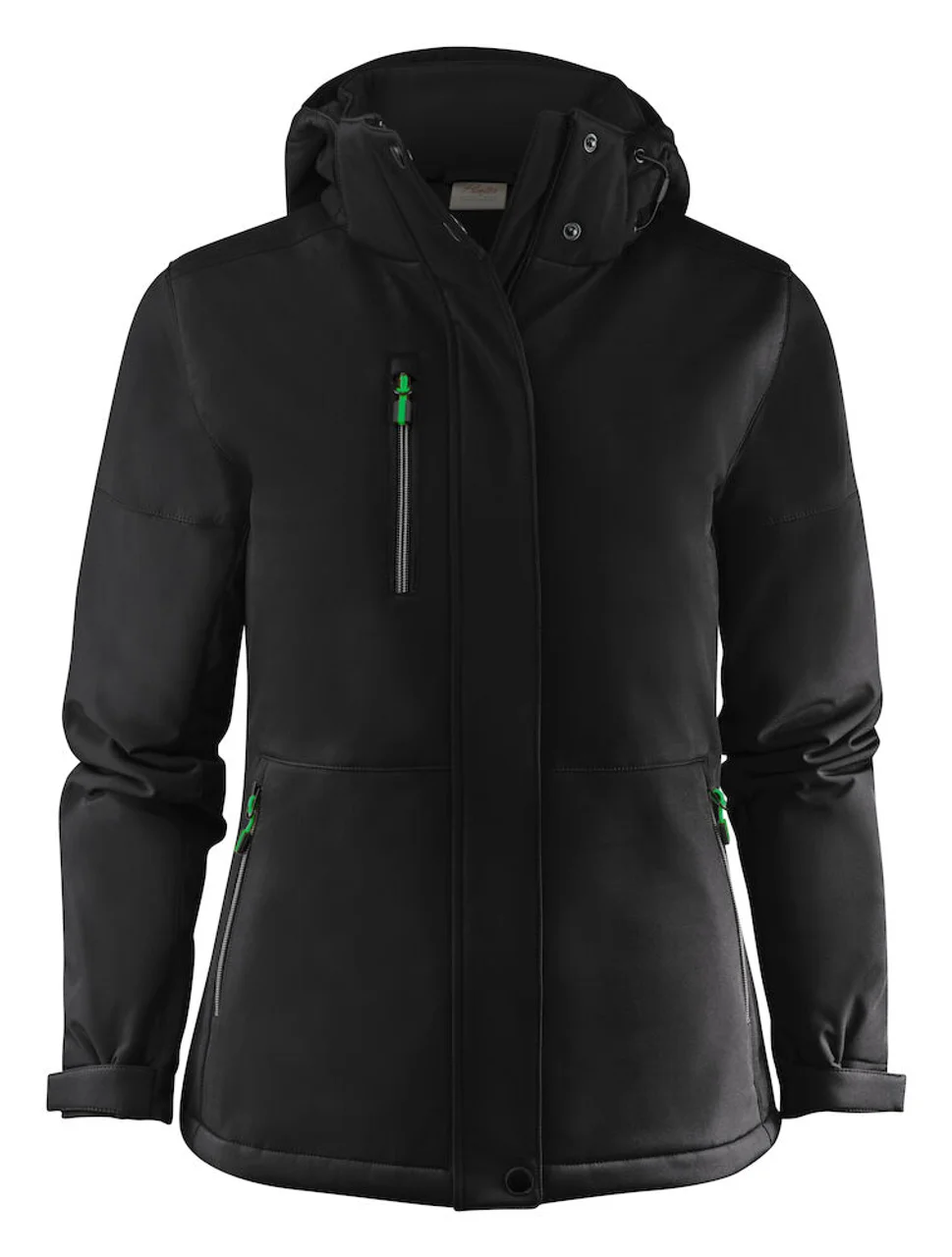 Hovedproduktbilde for Black Printer Overlanding Softshelljakke Dame