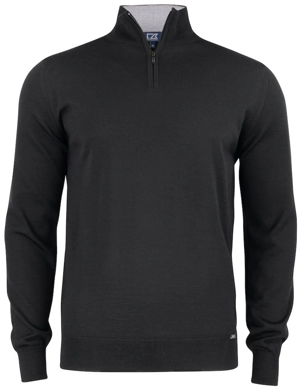 Hovedproduktbilde for Black Cutter & Buck Everett Half-Zip Strikkegenser