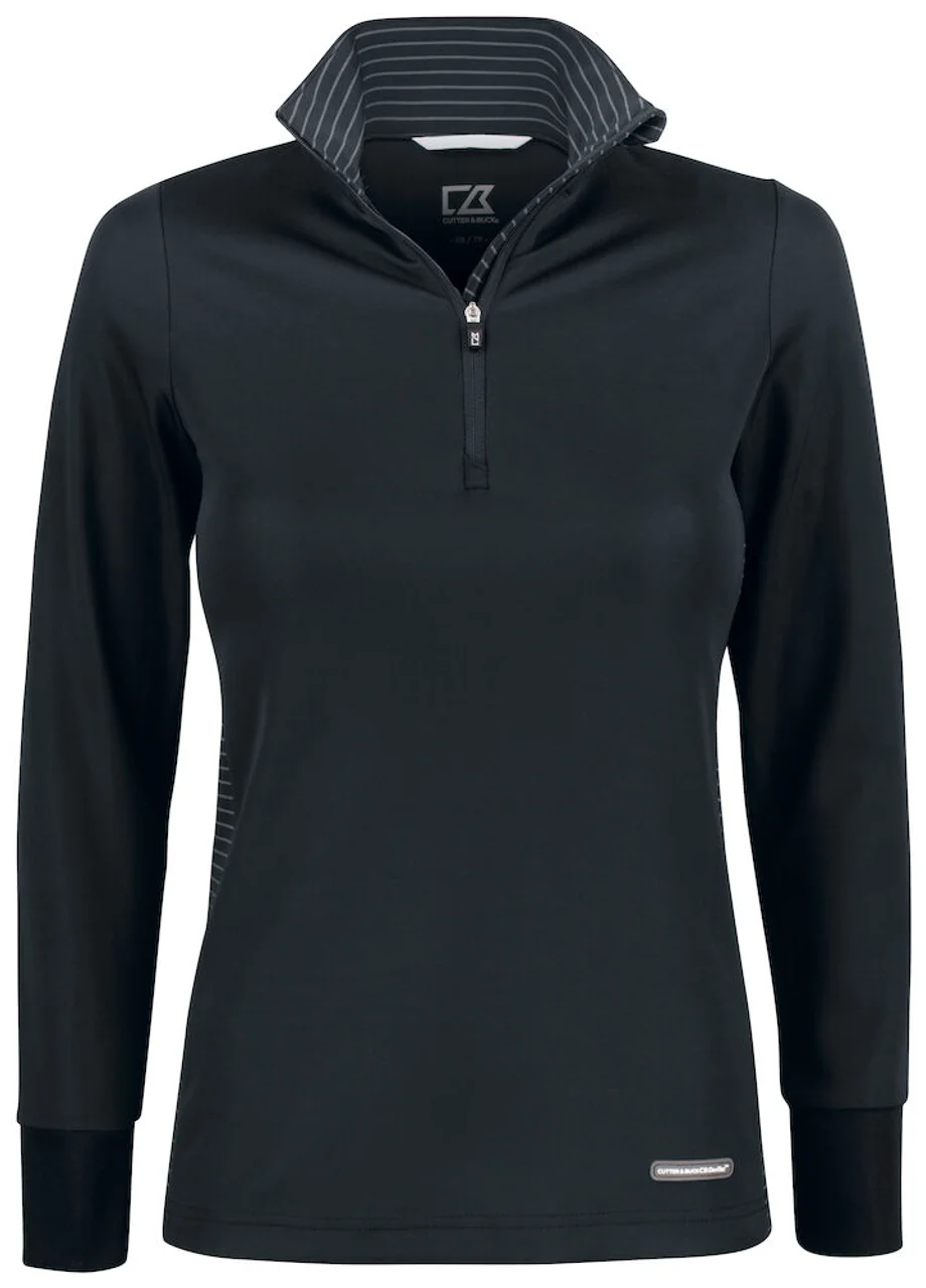 Hovedproduktbilde for Black Cutter & Buck Traverse Half-Zip Genser Dame