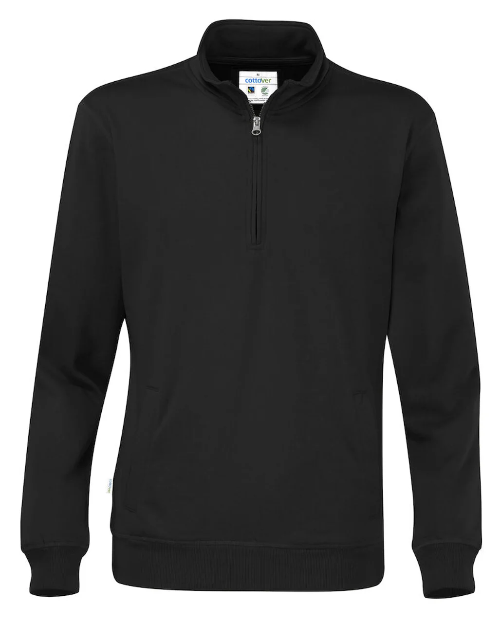 Hovedproduktbilde for Black Cottover Half-Zip Genser