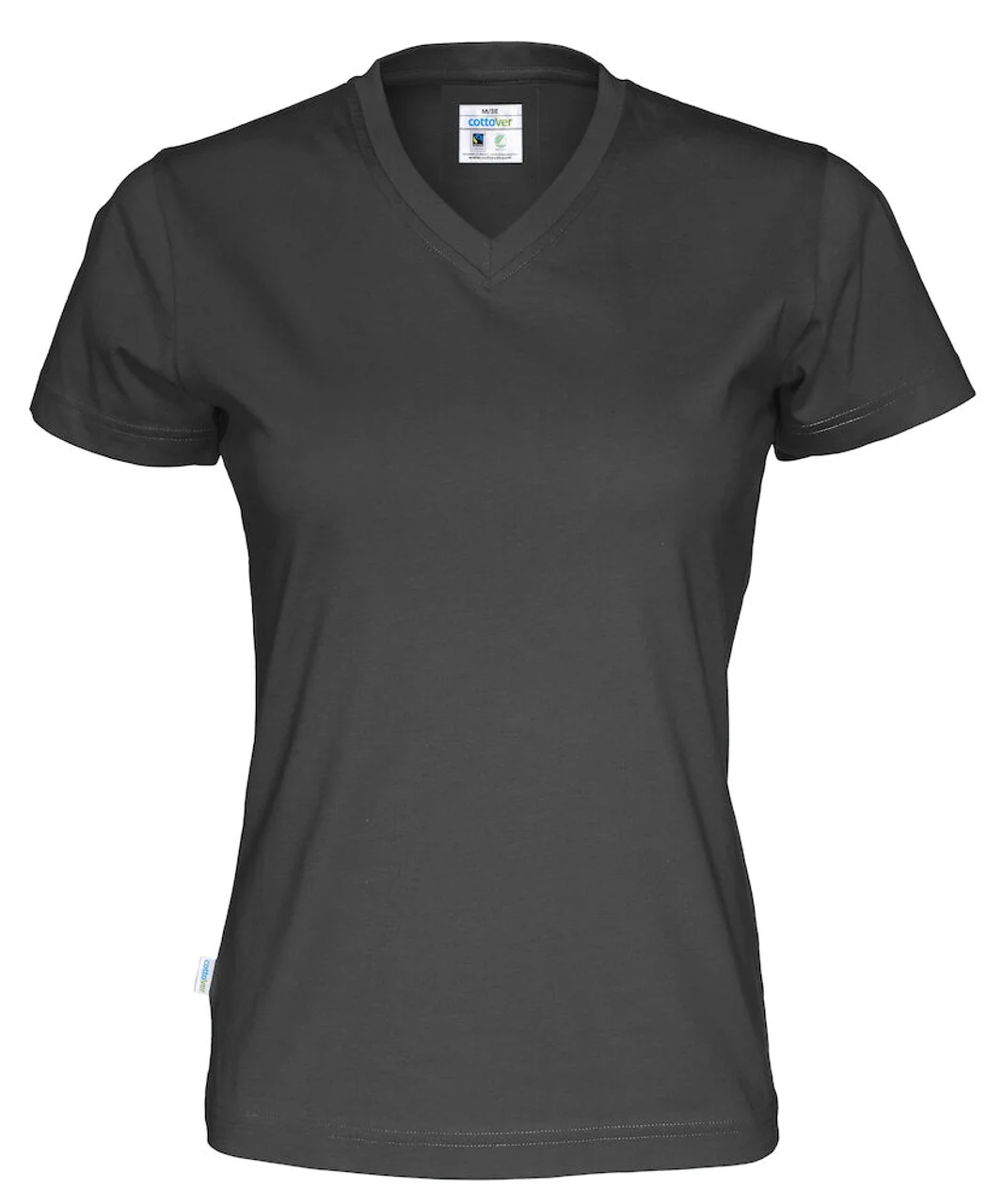 Hovedproduktbilde for Black Cottover V-hals T-skjorte Dame