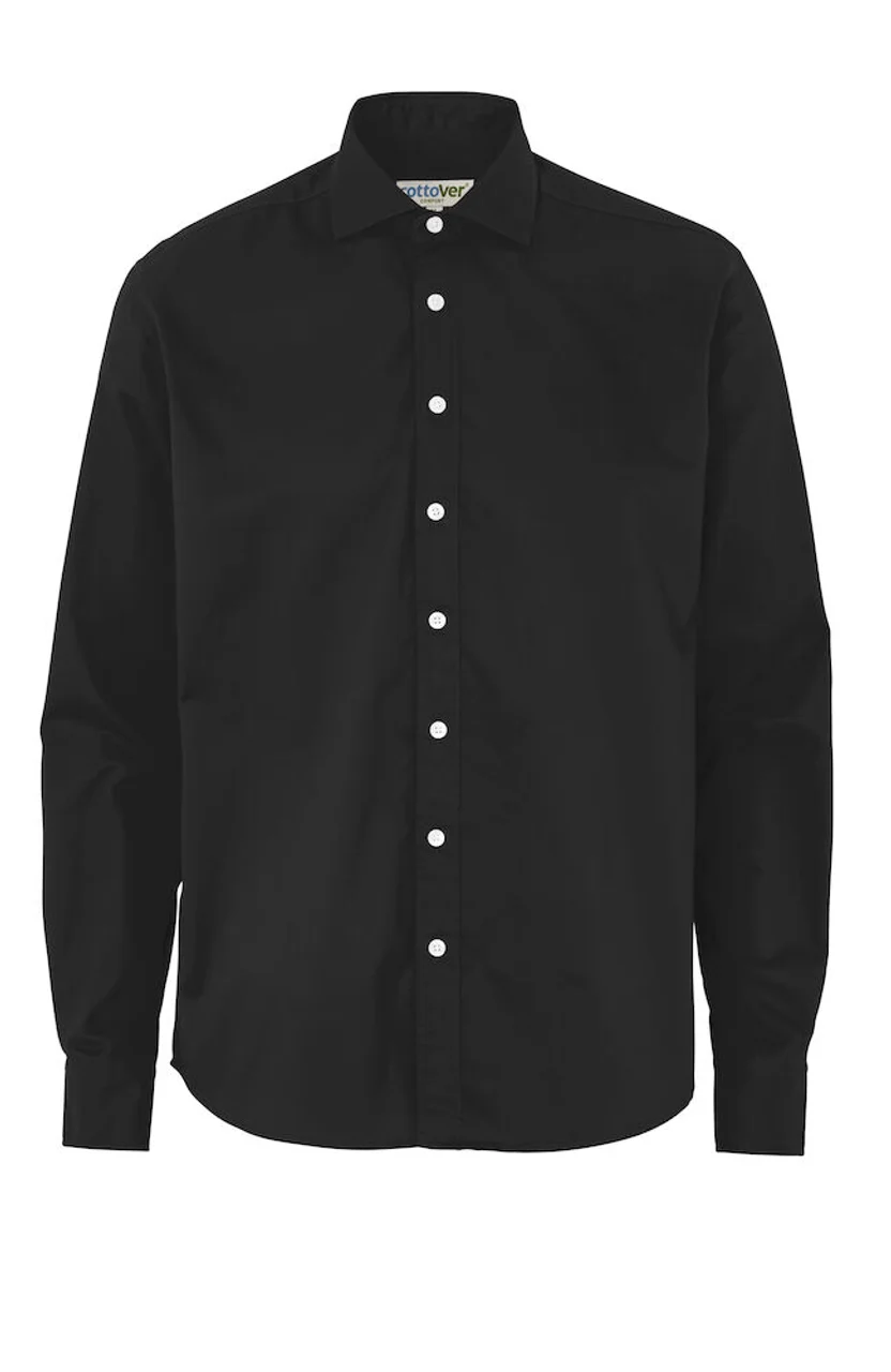 Hovedproduktbilde for Black Cottover Twill Comfort Fit Skjorte