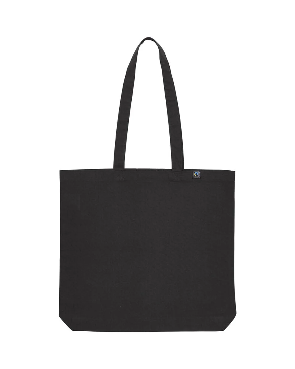 Hovedproduktbilde for Black Cottover Key 150 g/m2 GOTS Fairtrade Økologisk Bomull Handlenett