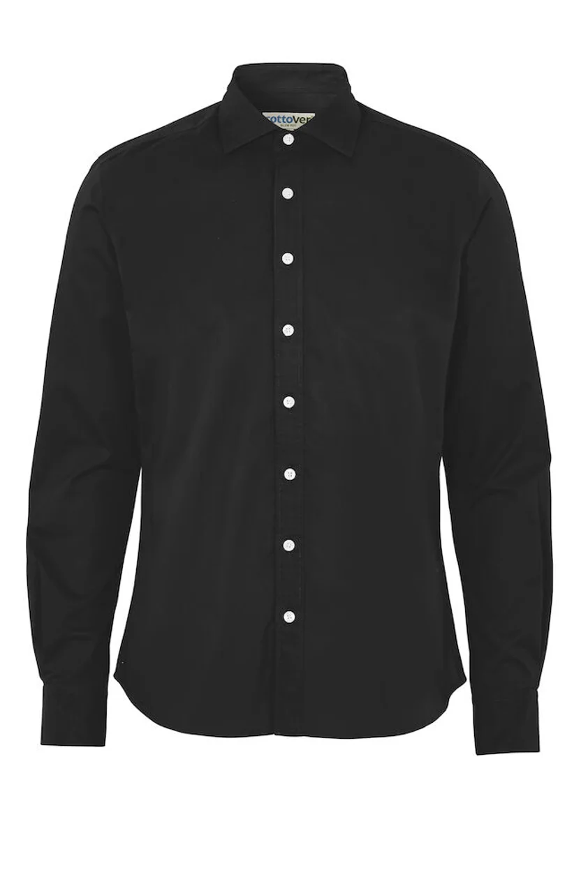Hovedproduktbilde for Black Cottover Twill Slim Fit Skjorte