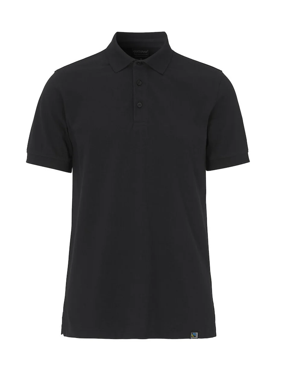 Hovedproduktbilde for Black Cottover Stretch Poloskjorte