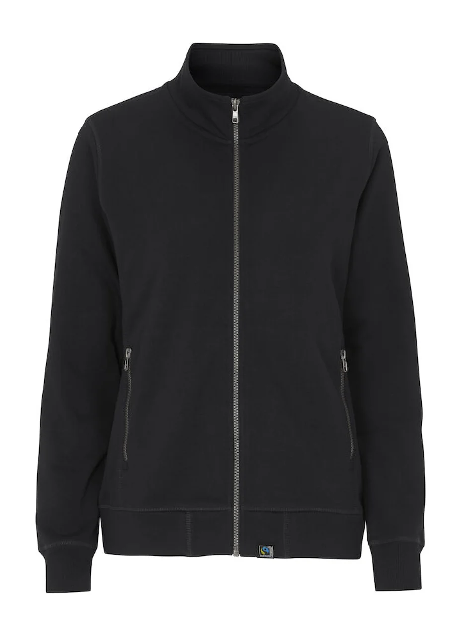 Hovedproduktbilde for Black Cottover French Terry Collegejakke Dame