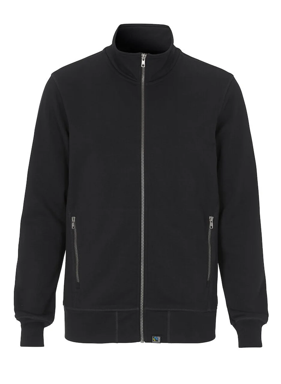 Hovedproduktbilde for Black Cottover French Terry Collegejakke