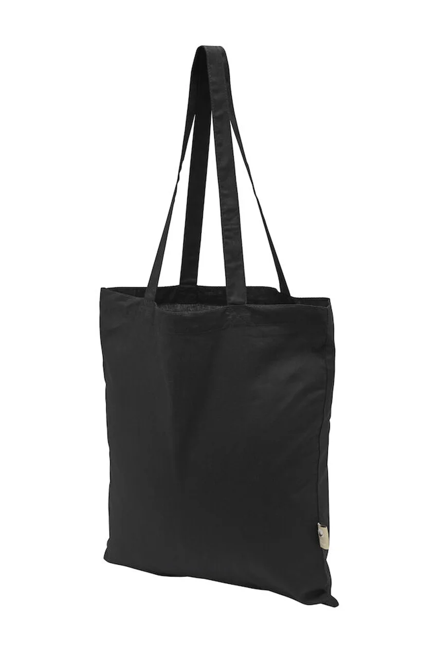 Hovedproduktbilde for Black Cottover Long Handle 140 g/m2 GOTS Økologisk Bomull Handlenett