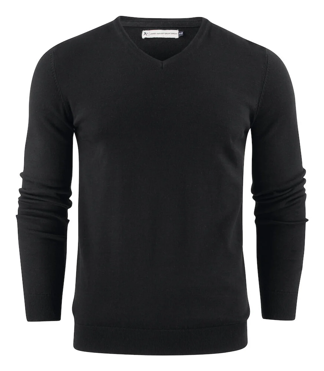 Hovedproduktbilde for Black J. Harvest Ashland V-hals Strikkegenser