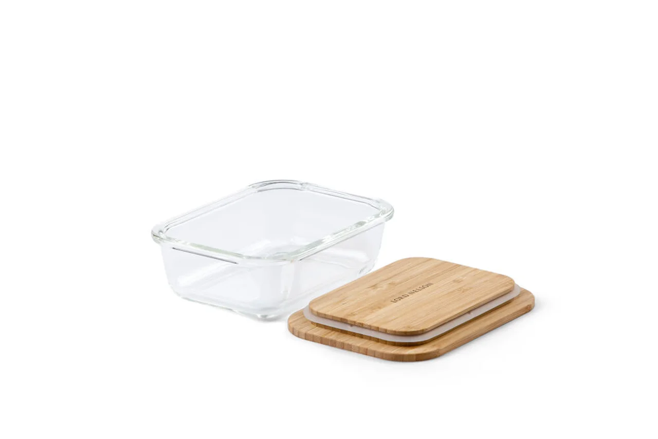 Hovedproduktbilde for Transparent Lord Nelson Glass og Bambus Matboks