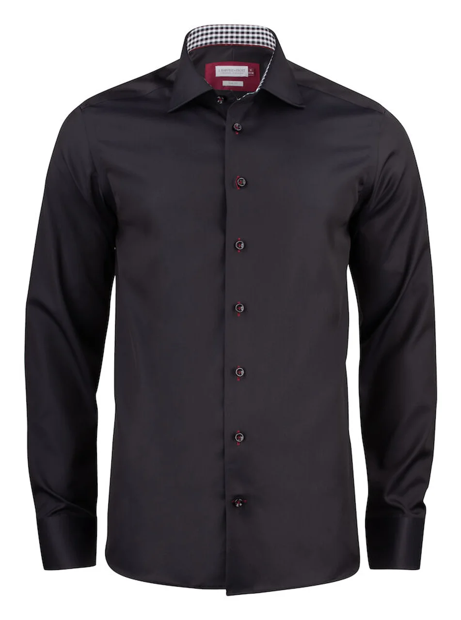 Hovedproduktbilde for Black/Red J. Harvest & Frost Red Bow 20 Slim Fit Skjorte