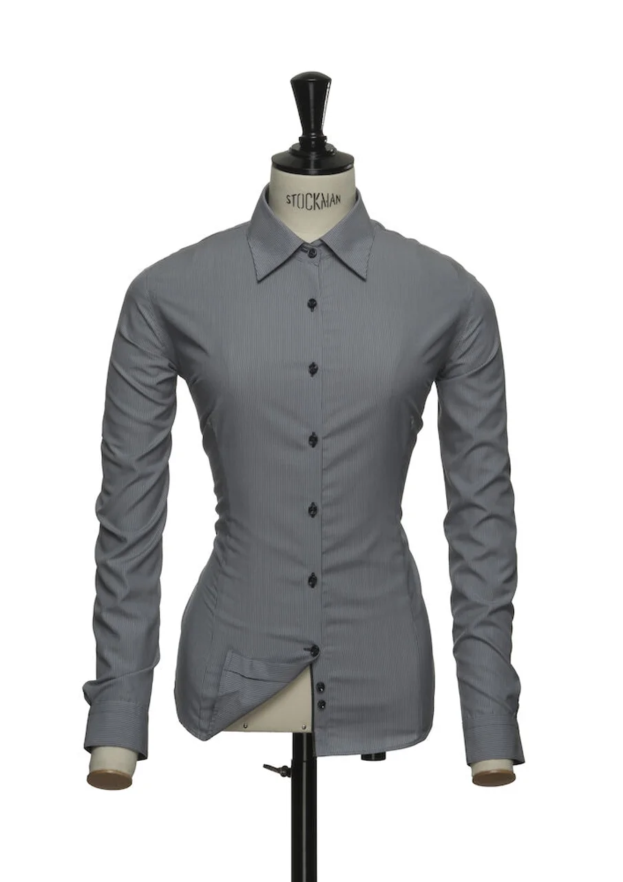 Hovedproduktbilde for Grey Stripe J. Harvest & Frost Red Bow 24 Skjorte Dame