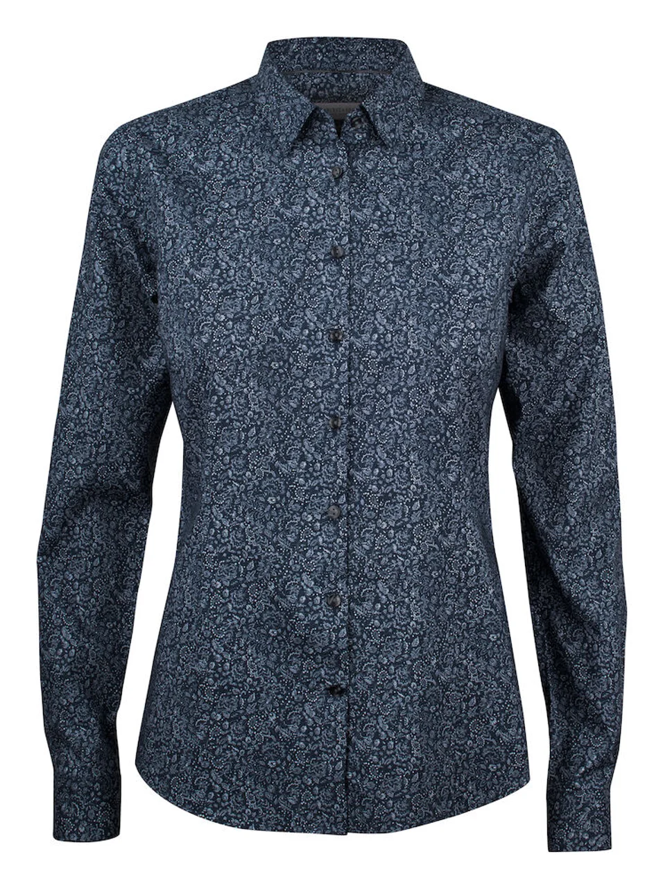 Hovedproduktbilde for Navy Floral J. Harvest & Frost Indigo Bow 37 Skjorte Dame