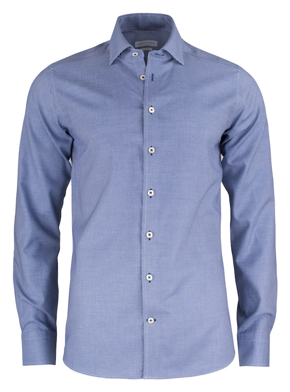 Hovedproduktbilde for Blue Pattern J. Harvest & Frost Purple Bow 48 Slim Fit Skjorte
