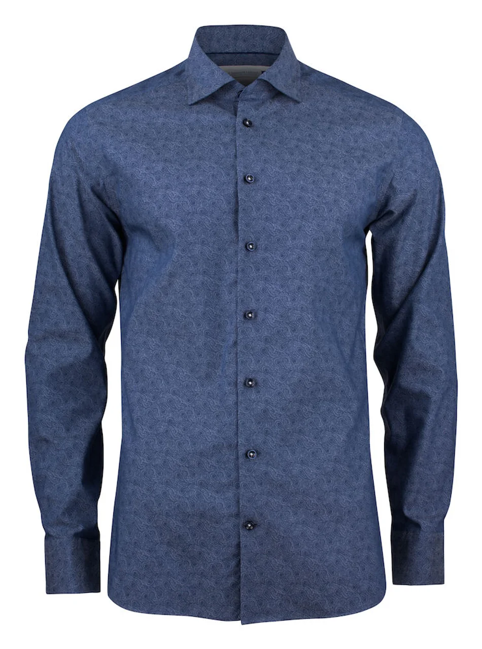 Hovedproduktbilde for Indigo Paisley J. Harvest & Frost Purple Bow 143 Skjorte