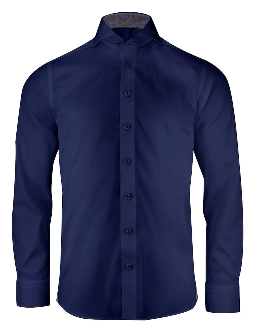 Hovedproduktbilde for Navy J. Harvest & Frost Purple Bow 146 Slim Fit Skjorte