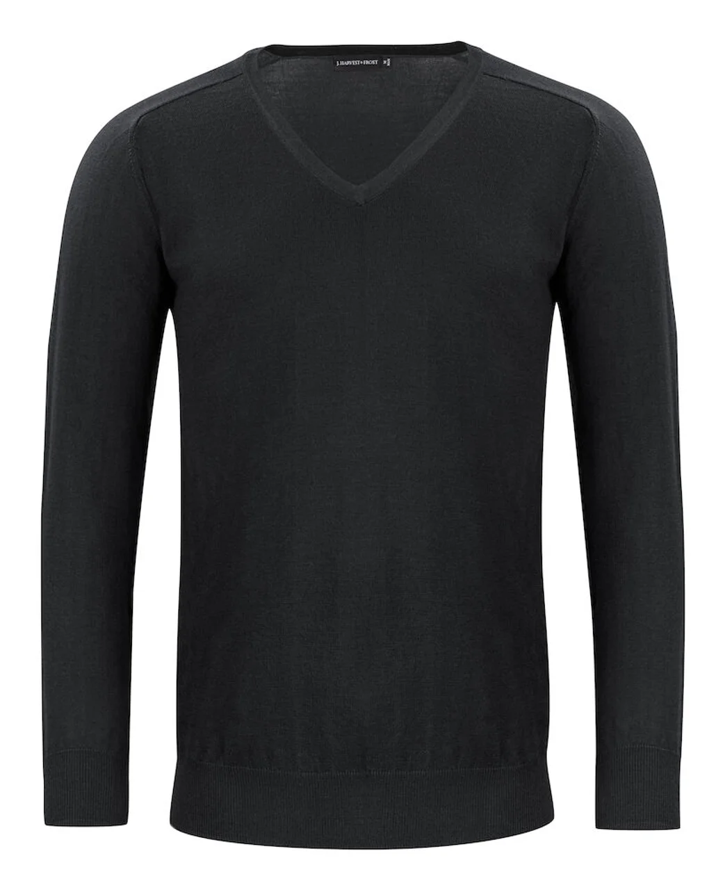 Hovedproduktbilde for Black J. Harvest & Frost Merino V-hals Strikkegenser