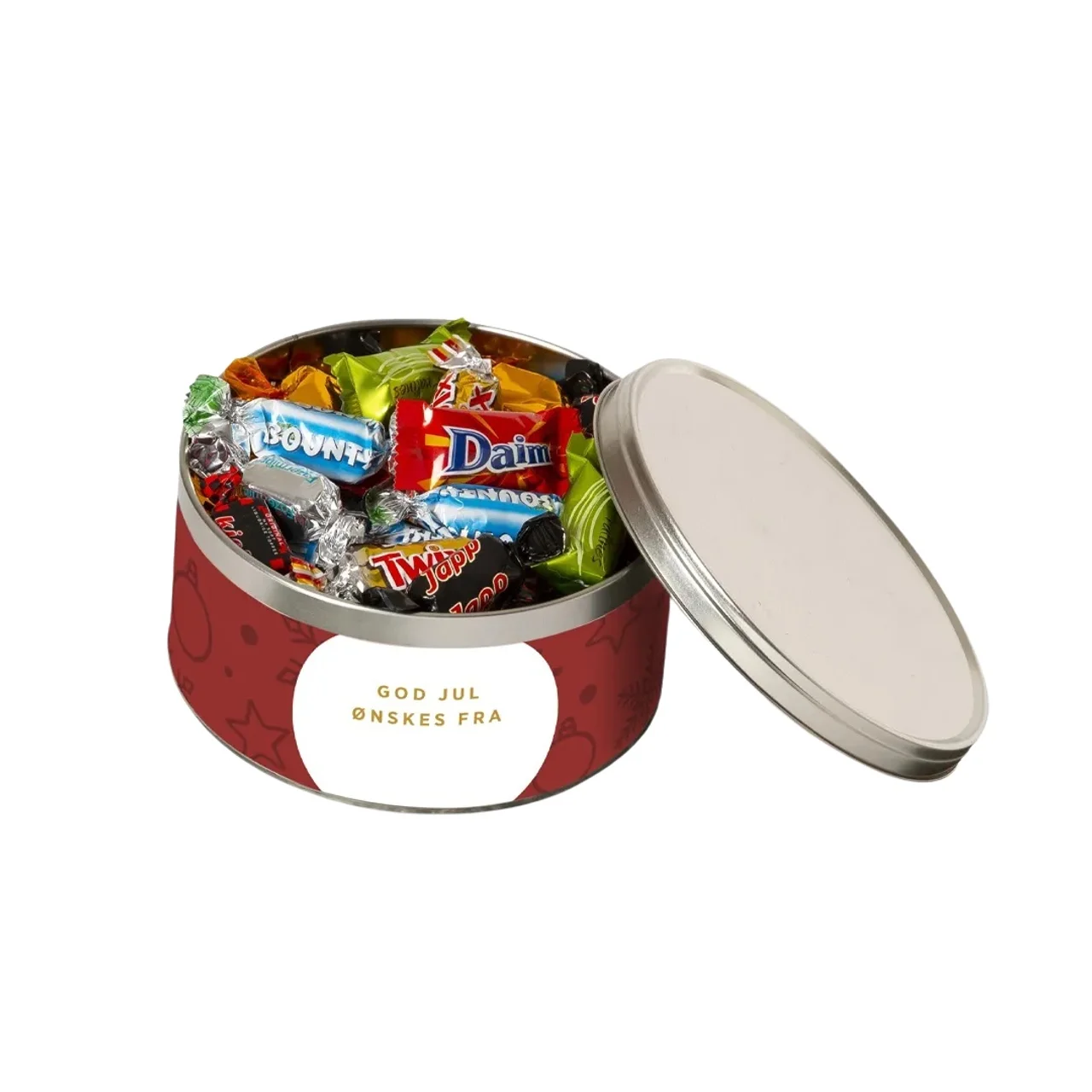 Hovedproduktbilde for 23-45-44605 Rudolfs utvalgte godteboks med Innpakkede biter 500g