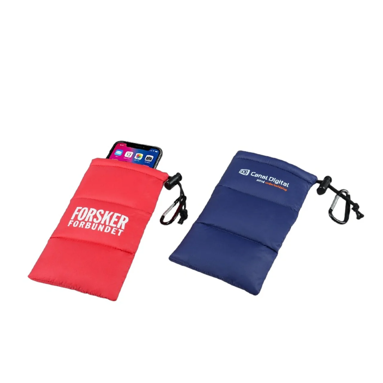Hovedproduktbilde for 25-47-dra-1752 Clove Dun og Nylon Mobilveske med Karabinkrok