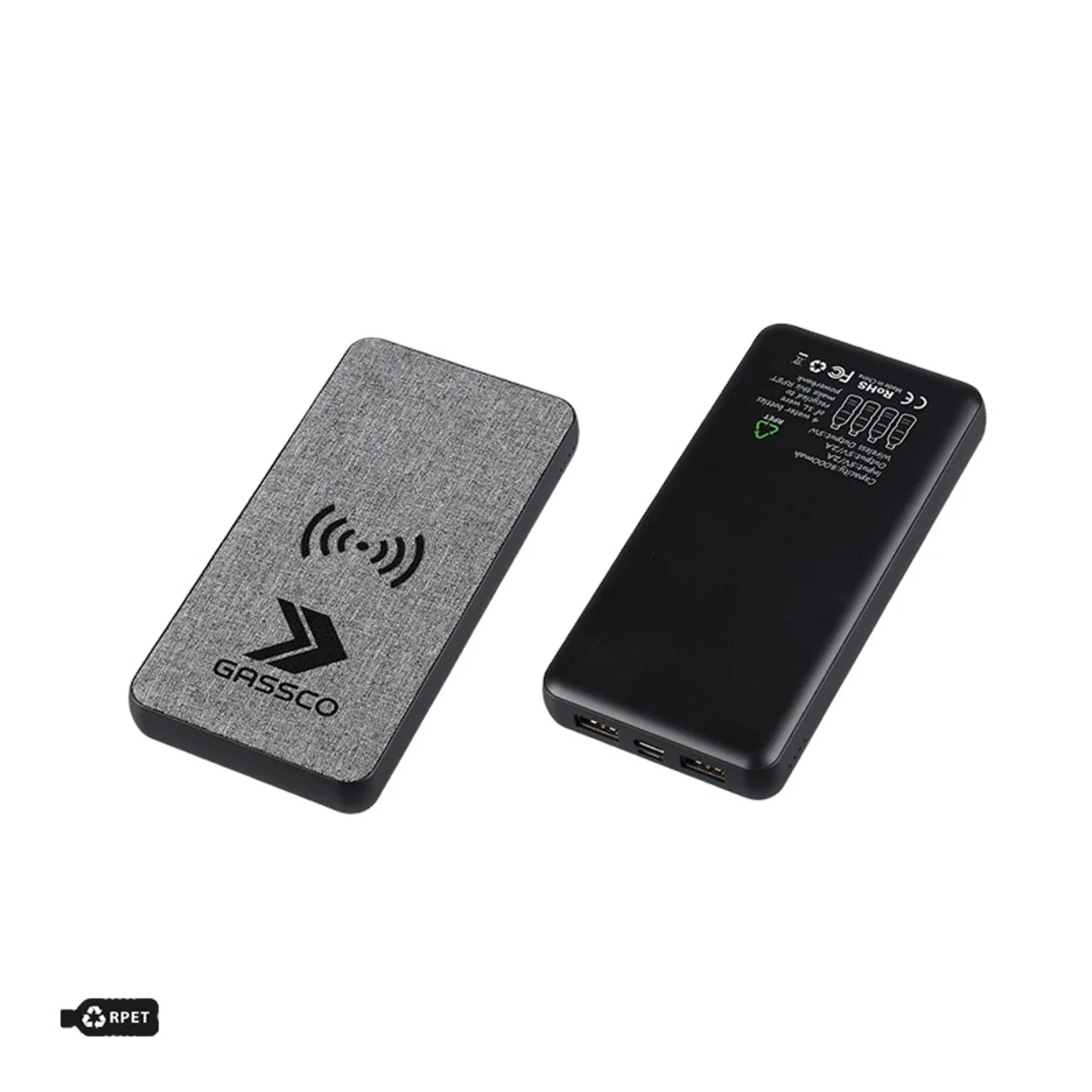 Hovedproduktbilde for 25-47-dra-2238 Zia RPET 8000 mAh 5W  Trådløs Powerbank