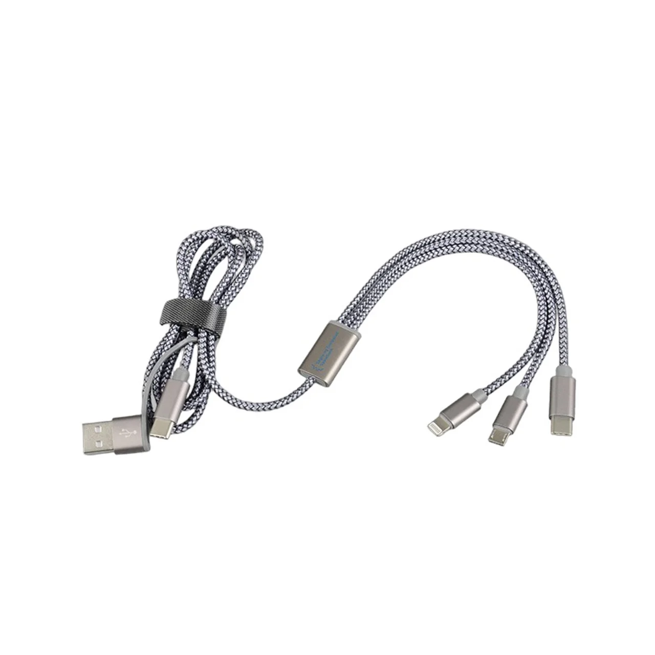 Hovedproduktbilde for 25-47-dra-2519 Luca Nylon og Aluminium 6-i-1  Ladekabel