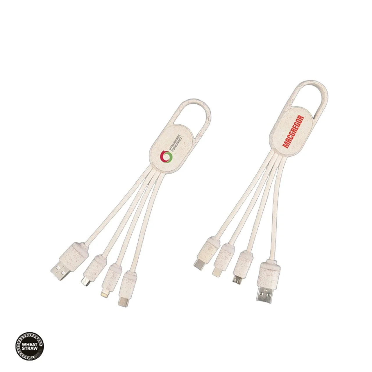 Hovedproduktbilde for 25-47-dra-2778 Snow Hvetehalm 3-i-1 Ladekabel Med Karabinkrok