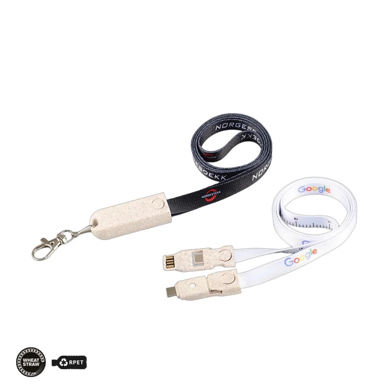 Hovedproduktbilde for 25-47-dra-2809 Ronda Hvetehalm og RPET 6-i-1  Ladekabel