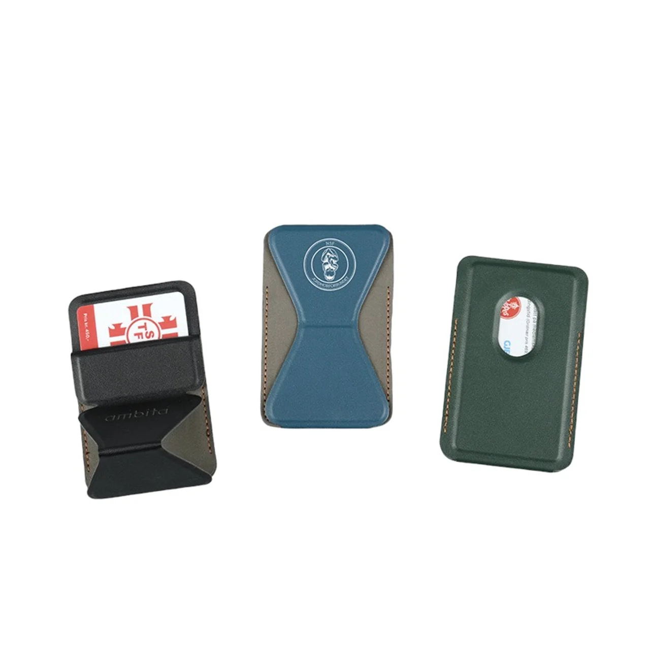 Hovedproduktbilde for 25-47-dra-3108 George PU-lær RFID Kortholder med Telefonstativ