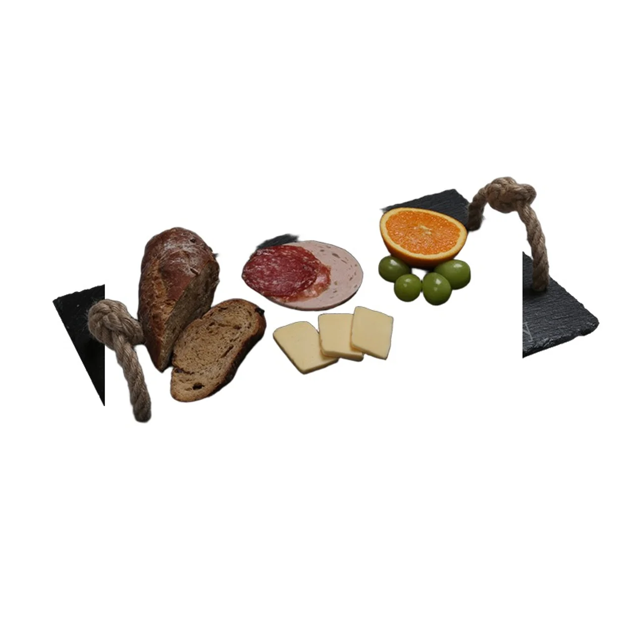 Hovedproduktbilde for 25-47-dra-3131 Riyad Skifer og Jute Serveringsbrett