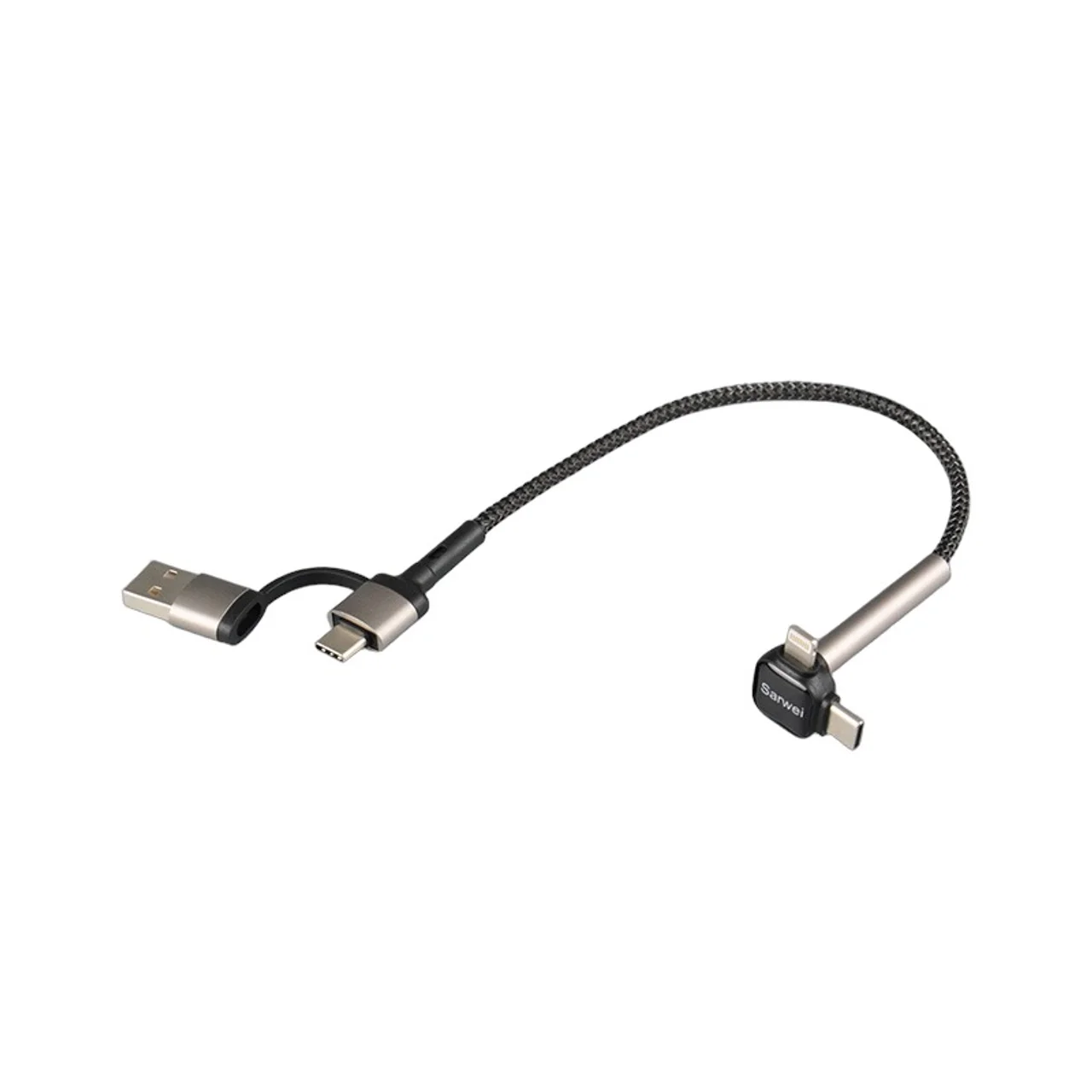 Hovedproduktbilde for 25-47-dra-3153 Ivy Nylon og Aluminium 4-i-1 Ladekabel med Mobilstativ