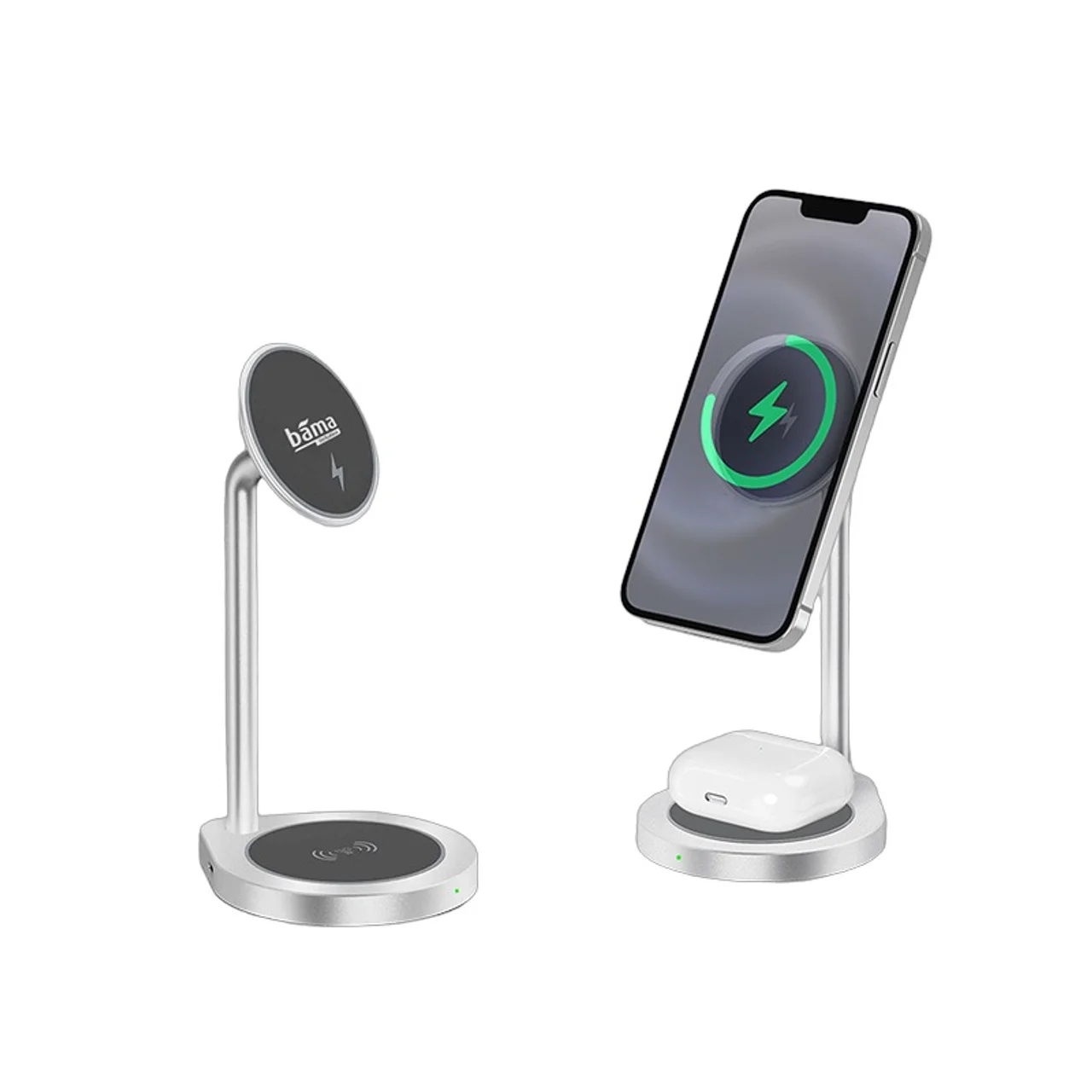 Hovedproduktbilde for 25-47-dra-3333 Ocean 2-i-1 15W Trådløs Ladeplate med USB-port