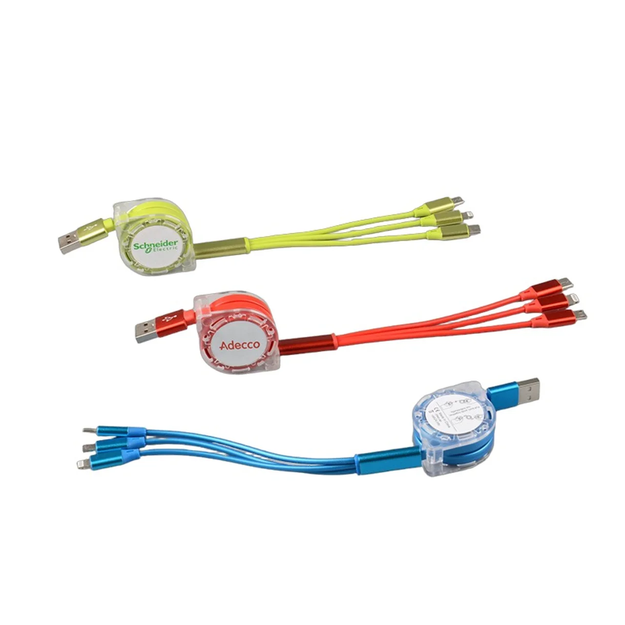 Hovedproduktbilde for 25-47-dra-3348 Isaac 3-i-1 Uttrekkbar Ladekabel