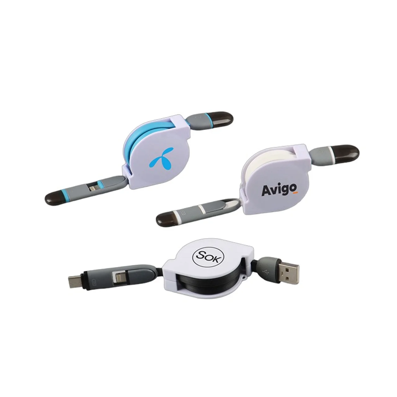 Hovedproduktbilde for 25-47-dra-3349 Hugo 3-i-1 Uttrekkbar  Ladekabel