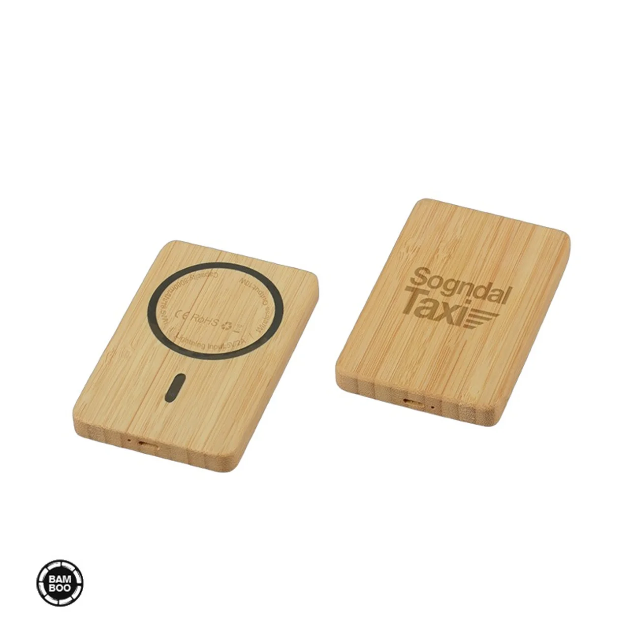 Hovedproduktbilde for 25-47-dra-3353 Zeno 5000 mAh 10W Bambus  Trådløs Powerbank