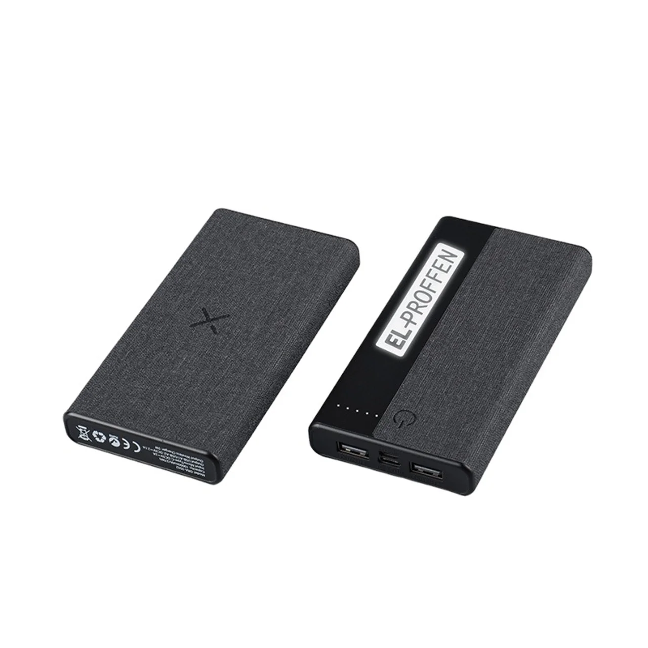 Hovedproduktbilde for 25-47-dra-3502 Lux 10.000 mAh Trådløs Powerbank med Opplyst Logo
