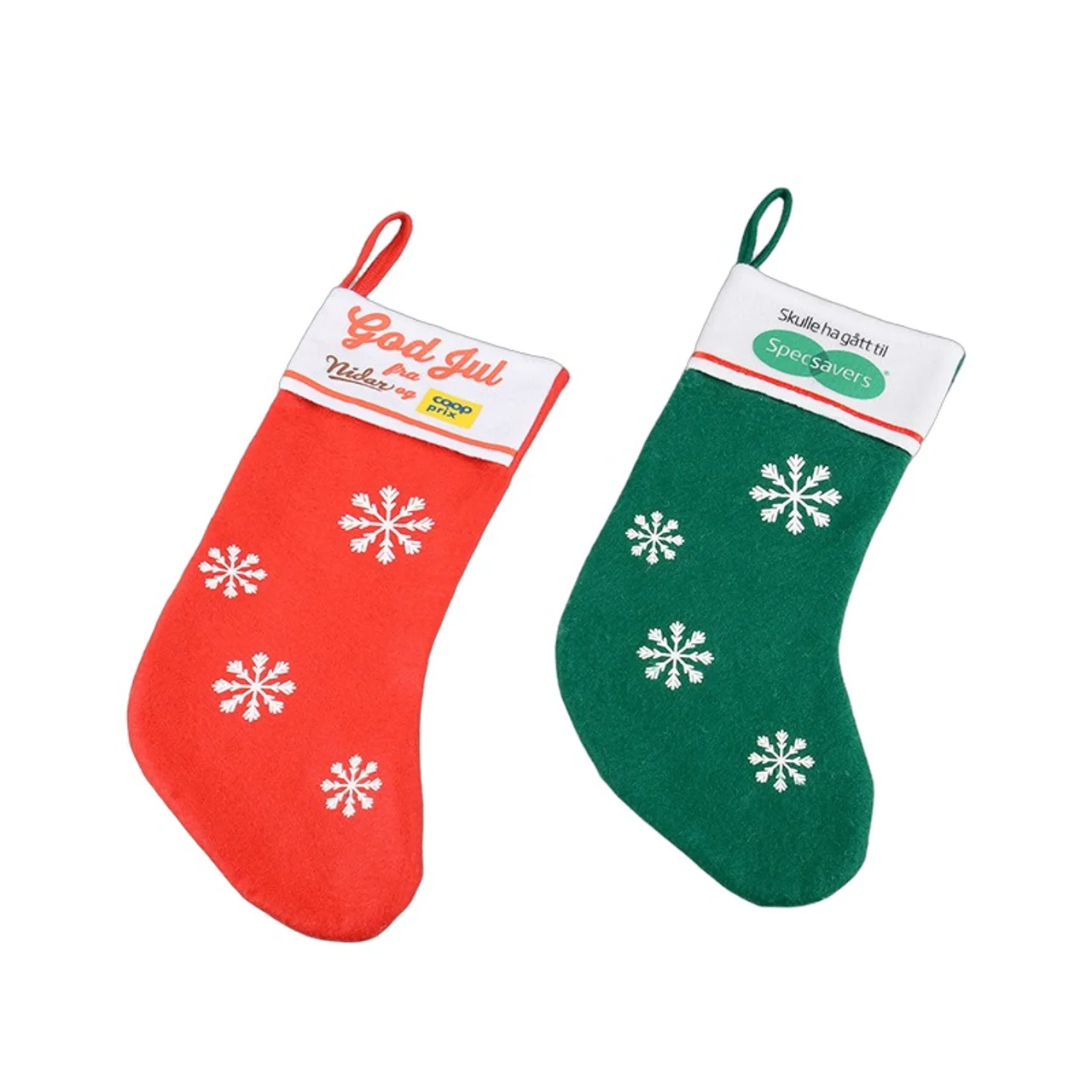 Hovedproduktbilde for 25-47-dra-3617 Indi Polyester Filt Julestrømpe