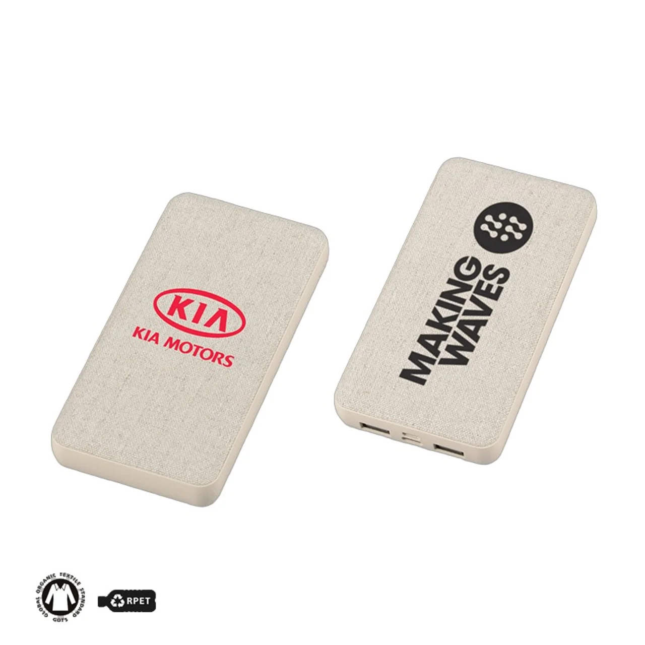 Hovedproduktbilde for 25-47-dra-3746 Ruby 10.000 mAh RPET og Økologisk Bomull Powerbank