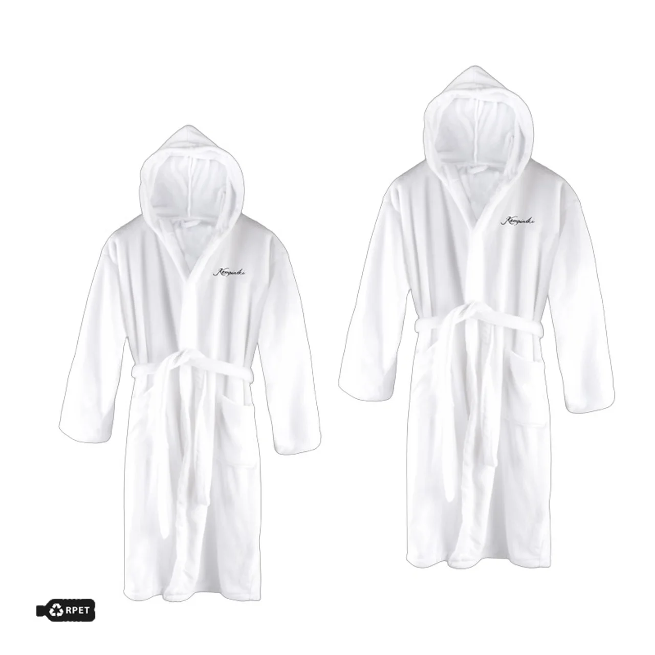 Hovedproduktbilde for 25-47-dra-3779-b Lea RPET Flanell Badekåpe med Hette