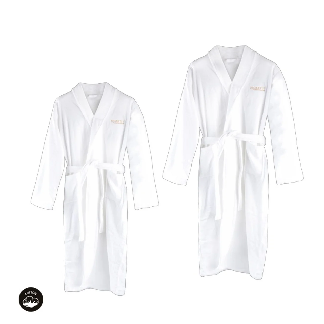 Hovedproduktbilde for 25-47-dra-3781 Noa Bomull Velour og Frotté Badekåpe