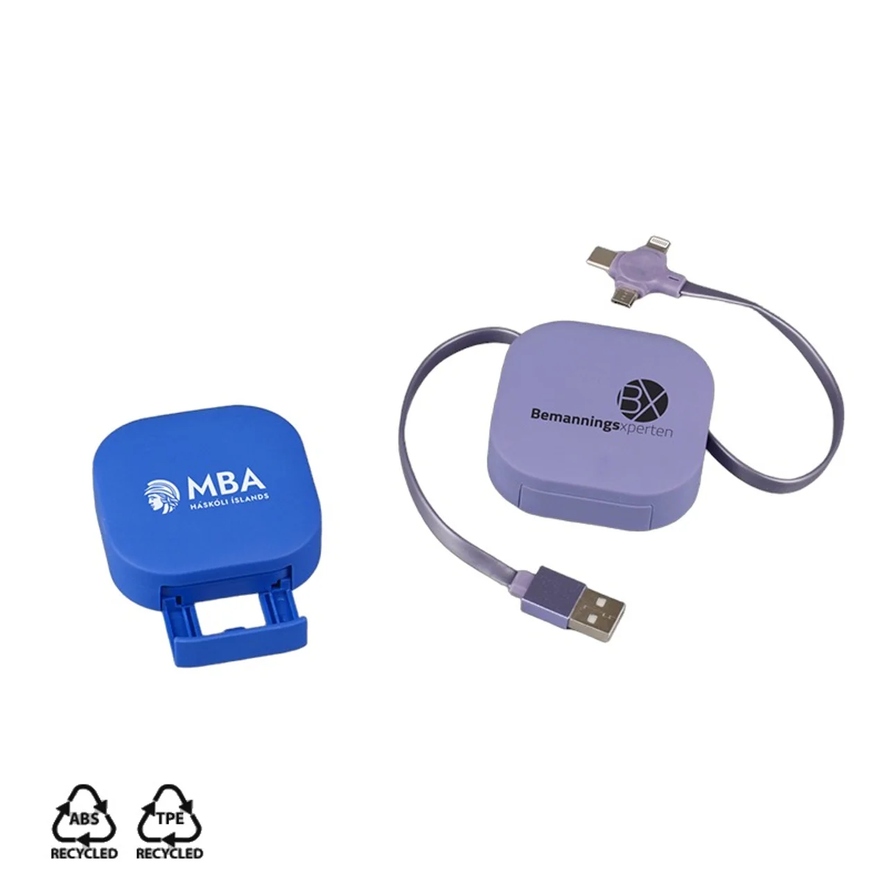 Hovedproduktbilde for 25-47-dra-3826 Elias 3-i-1 Uttrekkbar Ladekabel med Mobilstativ